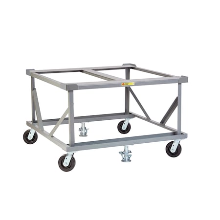 Little Giant Mobile Pallet Stand, 48"x48", Fixed Height, Load Retainer PDF-48-6PH2FLLR